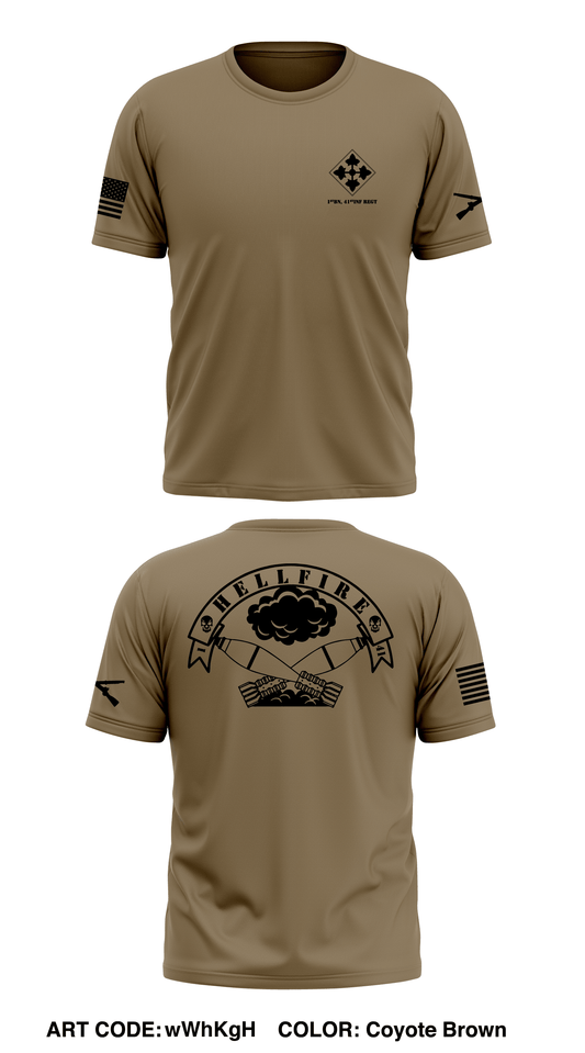 HHC, 1-41 IN, 2SBCT Store 1 Core Men's SS Performance Tee - wWhKgH