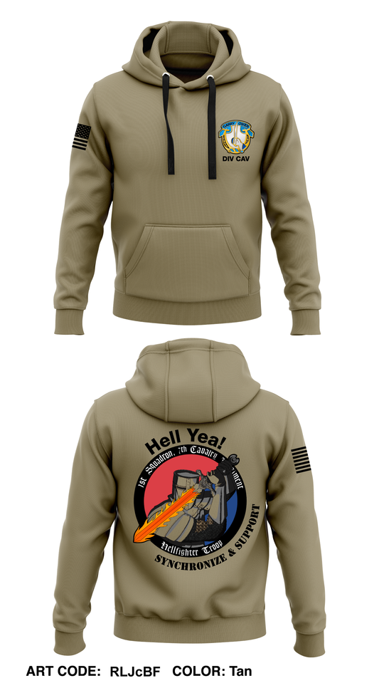 HHT, 1-7 CAV Core Men's Hooded Performance Sweatshirt - RLJcBF