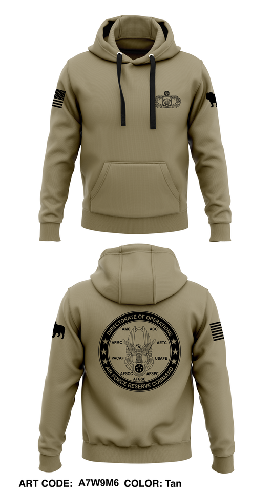 HQ AFRC COMMAND CENTER A3|A310 Core Men's Hooded Performance Sweatshirt