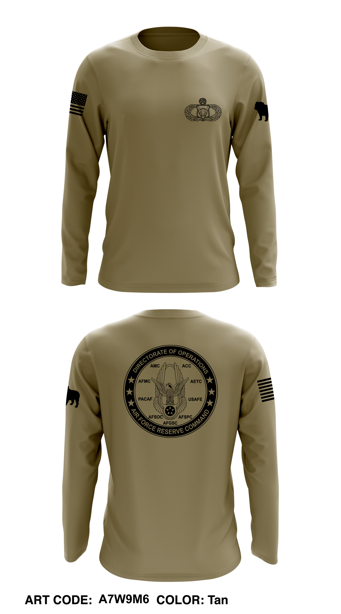 HQ AFRC COMMAND CENTER A3|A310 Core Men's LS Performance Tee