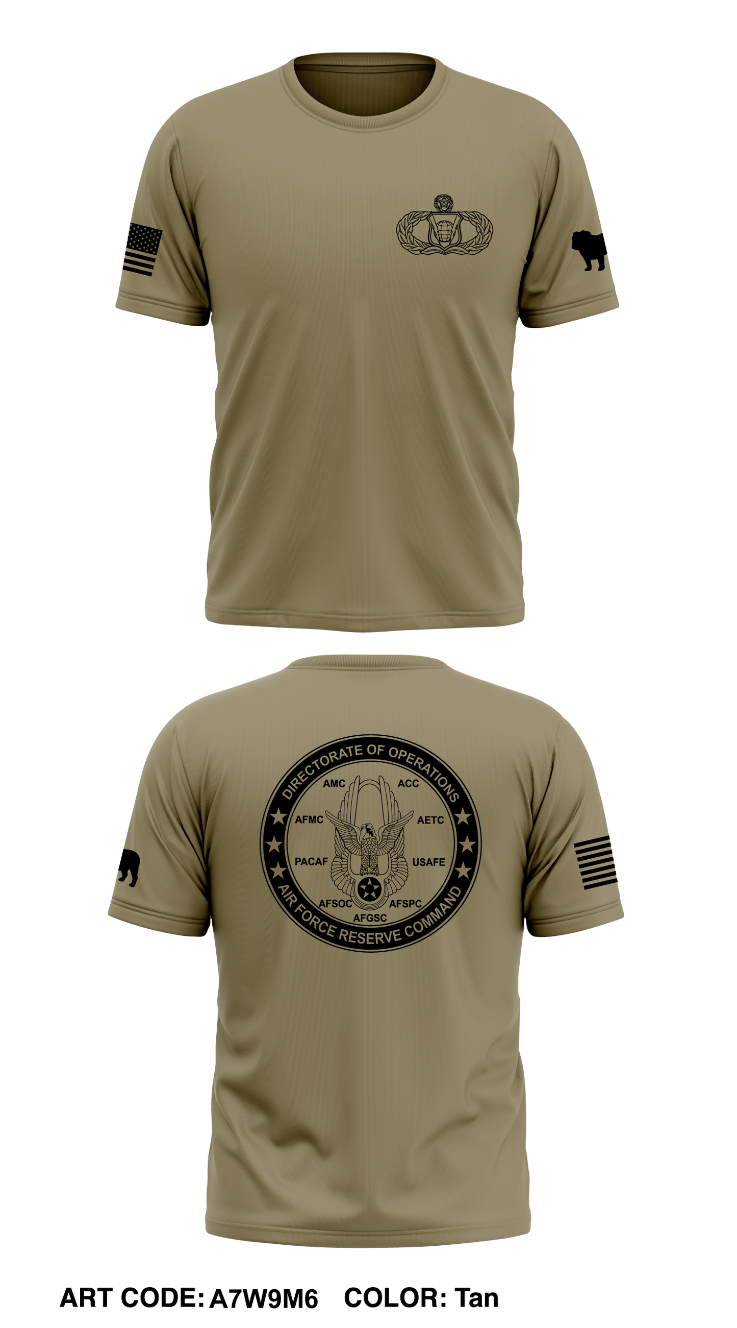 HQ AFRC COMMAND CENTER A3|A310 Core Men's SS Performance Tee