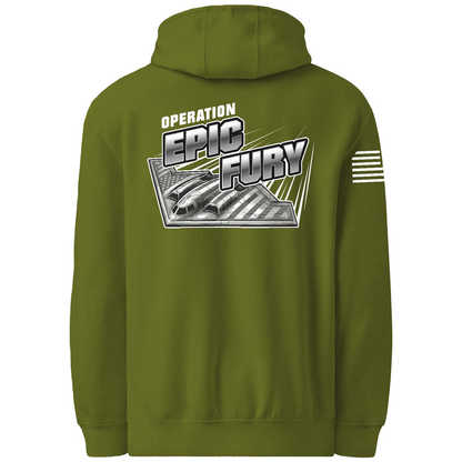 CUSTOM Operation Epic Fury Comfort Unisex Hooded Sweatshirt - Supersonic
