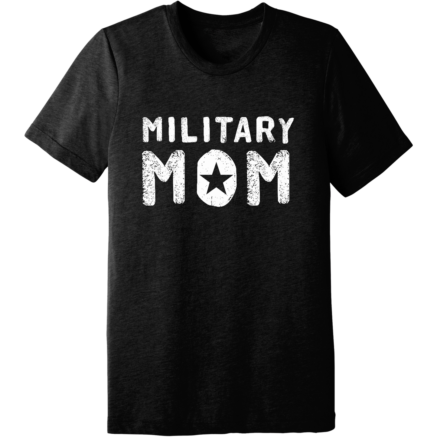 Emblem Comfort Unisex Triblend SS Tee - Military Mom White