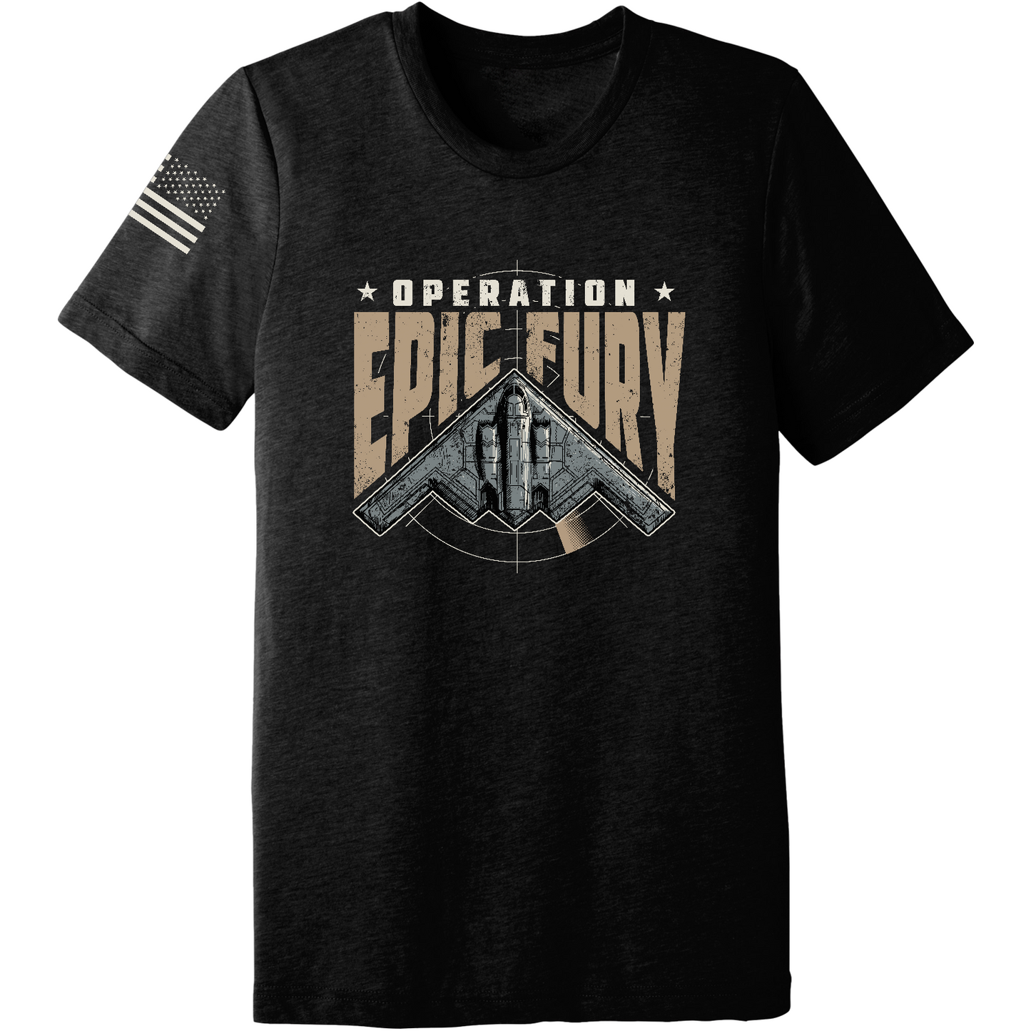 CUSTOM Operation Epic Fury Comfort Unisex Triblend SS Tee - Stealth