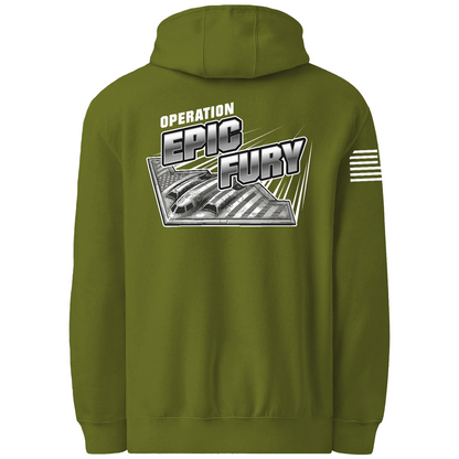 Operation Epic Fury Comfort Unisex Hooded Sweatshirt - Supersonic
