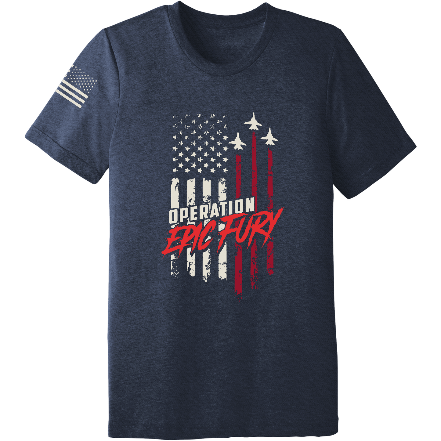 CUSTOM Operation Epic Fury Comfort Unisex Triblend SS Tee - Flag