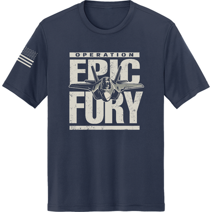 CUSTOM Operation Epic Fury Hi-Tech SS Performance Tee - Plane