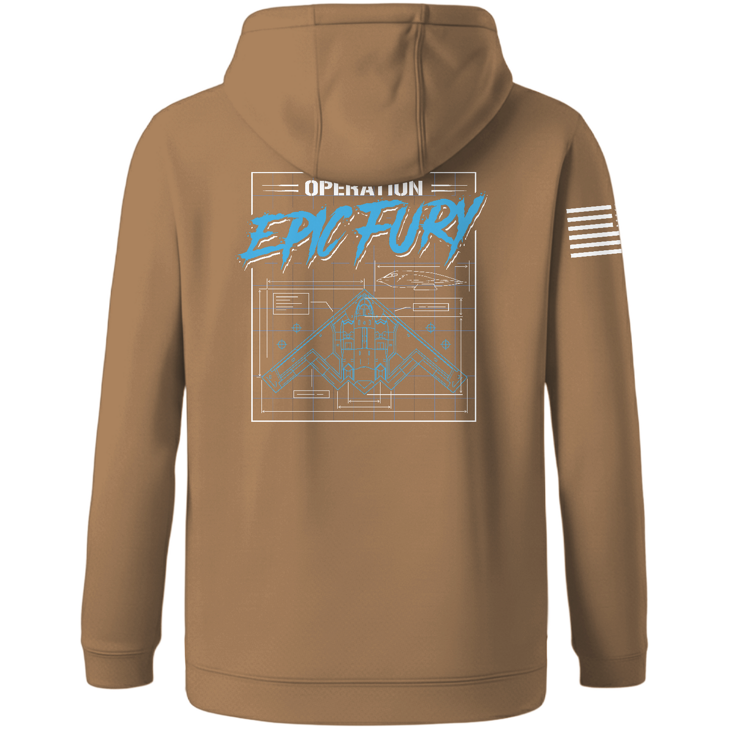 CUSTOM Operation Epic Fury Hi-Tech Performance Hoodie - Blueprint