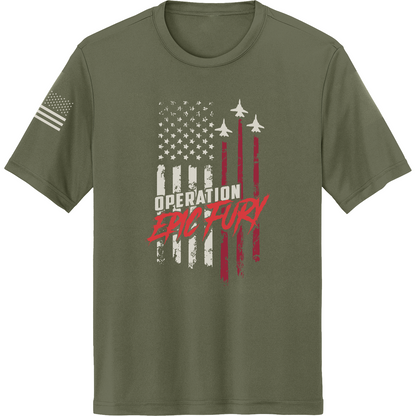 Operation Epic Fury Hi-Tech SS Performance Tee - Flag