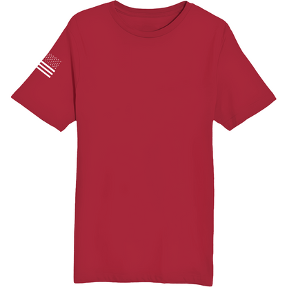 Emblem Basics Comfort Unisex Cotton SS Tee - White Flag