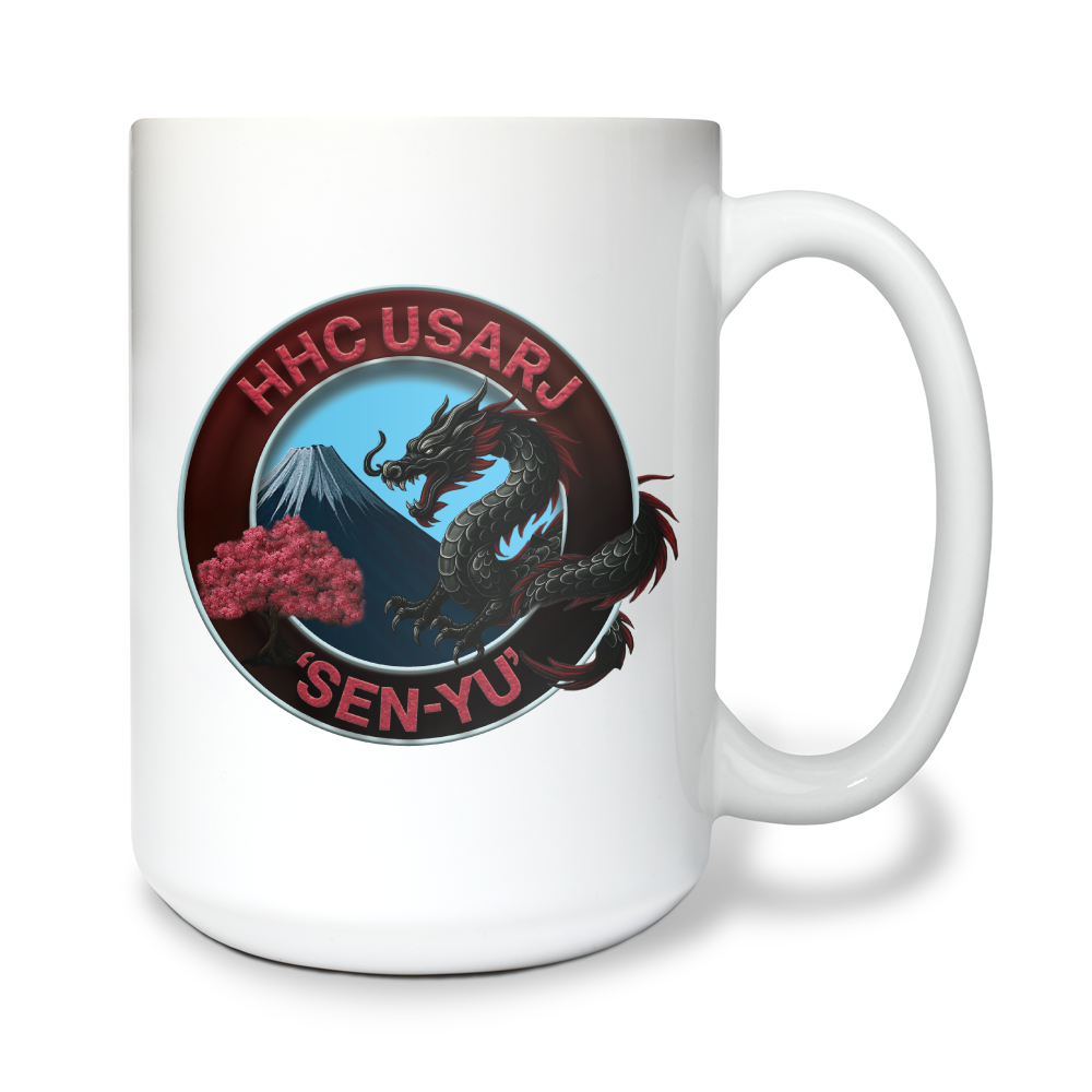 HHC, USARJ 15 oz White Ceramic Mug - USARJ_D