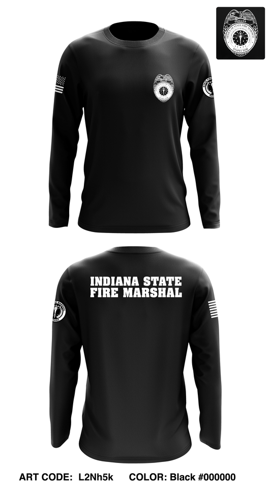 Indiana State Fire Marshal Store 1 Core Men's LS Performance Tee - L2Nh5k
