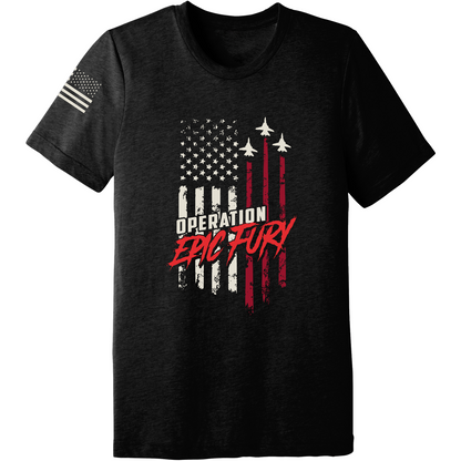 CUSTOM Operation Epic Fury Comfort Unisex Triblend SS Tee - Flag