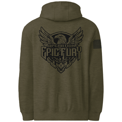Operation Epic Fury Comfort Unisex Hooded Sweatshirt - Eagle