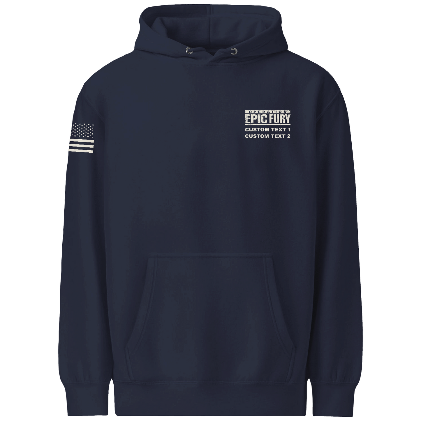CUSTOM Operation Epic Fury Comfort Unisex Hooded Sweatshirt - Stealth