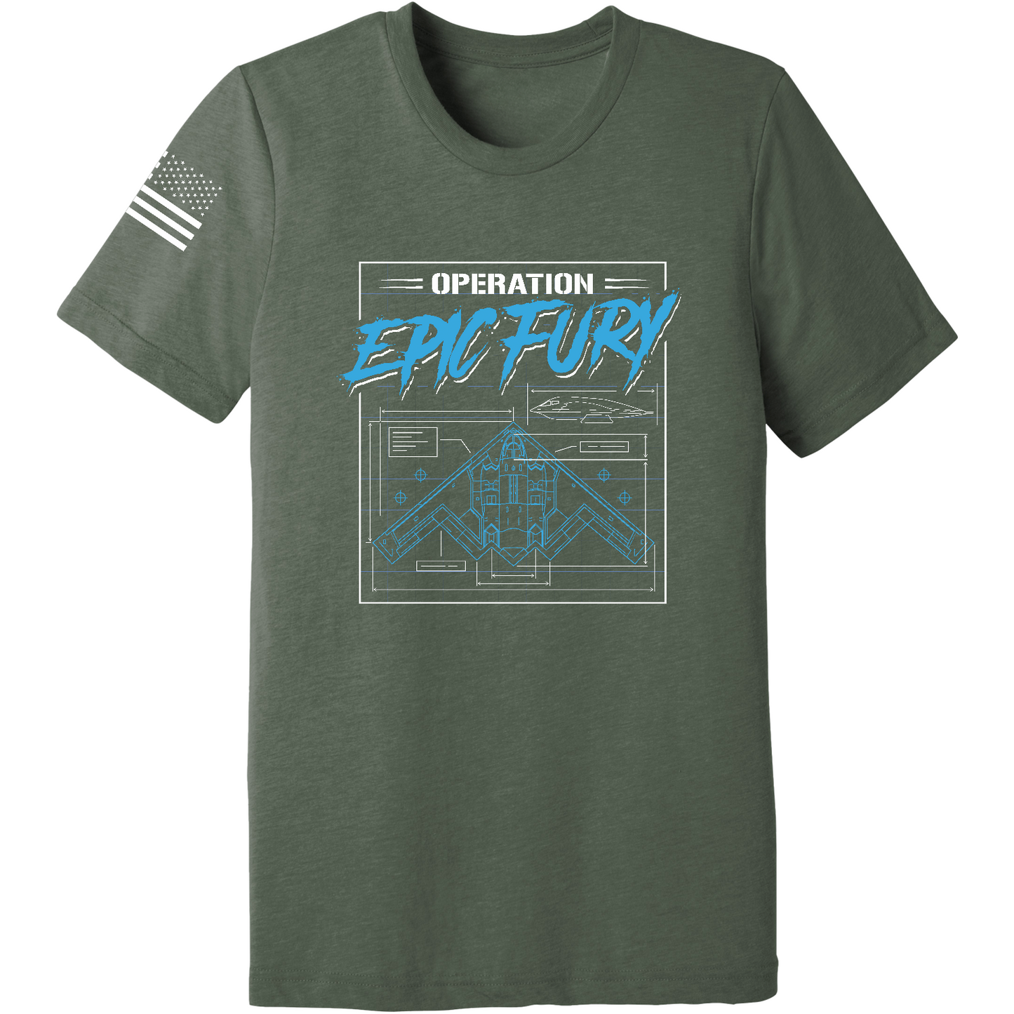Operation Epic Fury Comfort Unisex Triblend SS Tee - Blueprint