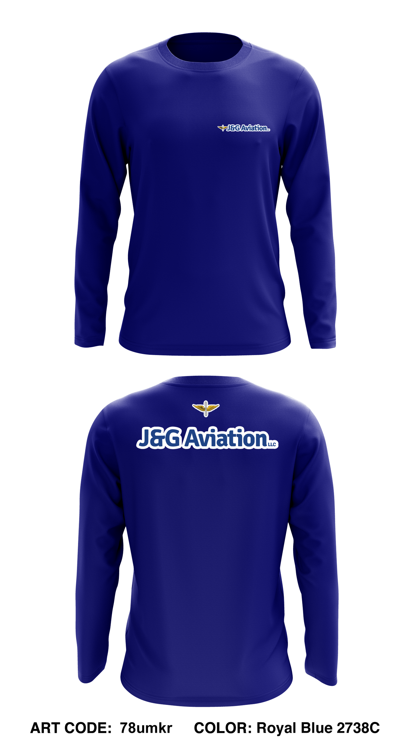 J&G Aviation Store 1 Core Men's LS Performance Tee - 78umkr