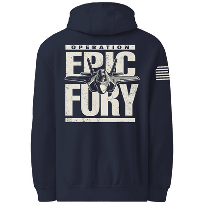 CUSTOM Operation Epic Fury Comfort Unisex Hooded Sweatshirt - Plane
