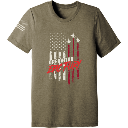 Operation Epic Fury Comfort Unisex Triblend SS Tee - Flag