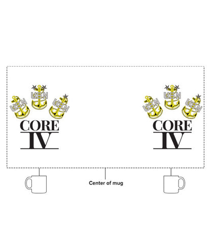 Core 4  15 oz White Ceramic Mug - NwXc4E