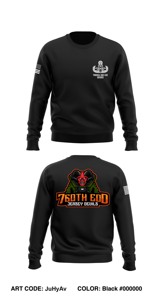 760TH EOD Core Men's Crewneck Performance Sweatshirt - JuHyAv