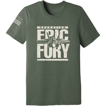Operation Epic Fury Comfort Unisex Triblend SS Tee - Plane