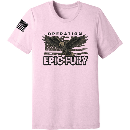 Operation Epic Fury Comfort Unisex Triblend SS Tee - Eagle Flag