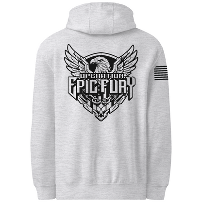 Operation Epic Fury Comfort Unisex Hooded Sweatshirt - Eagle