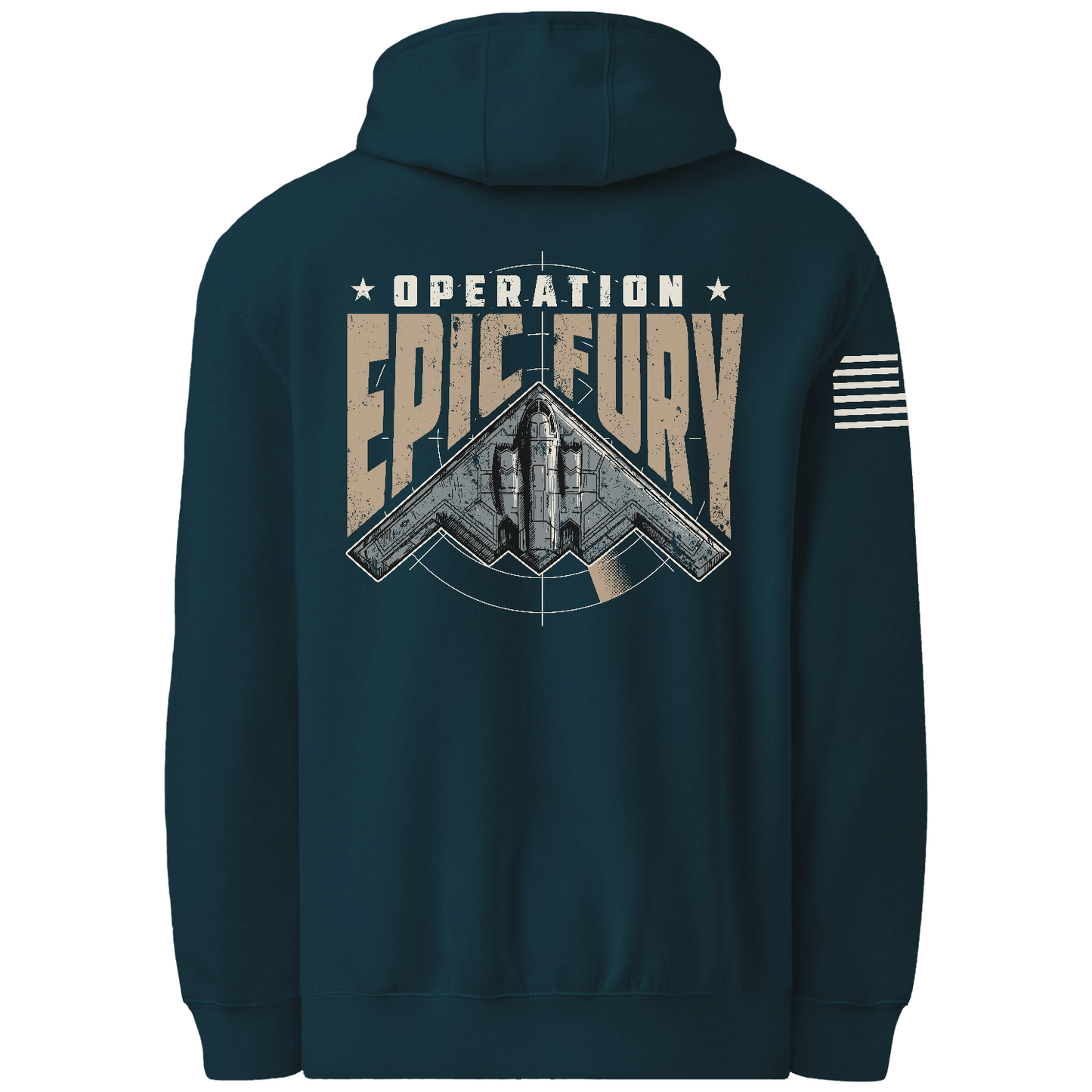 CUSTOM Operation Epic Fury Comfort Unisex Hooded Sweatshirt - Stealth