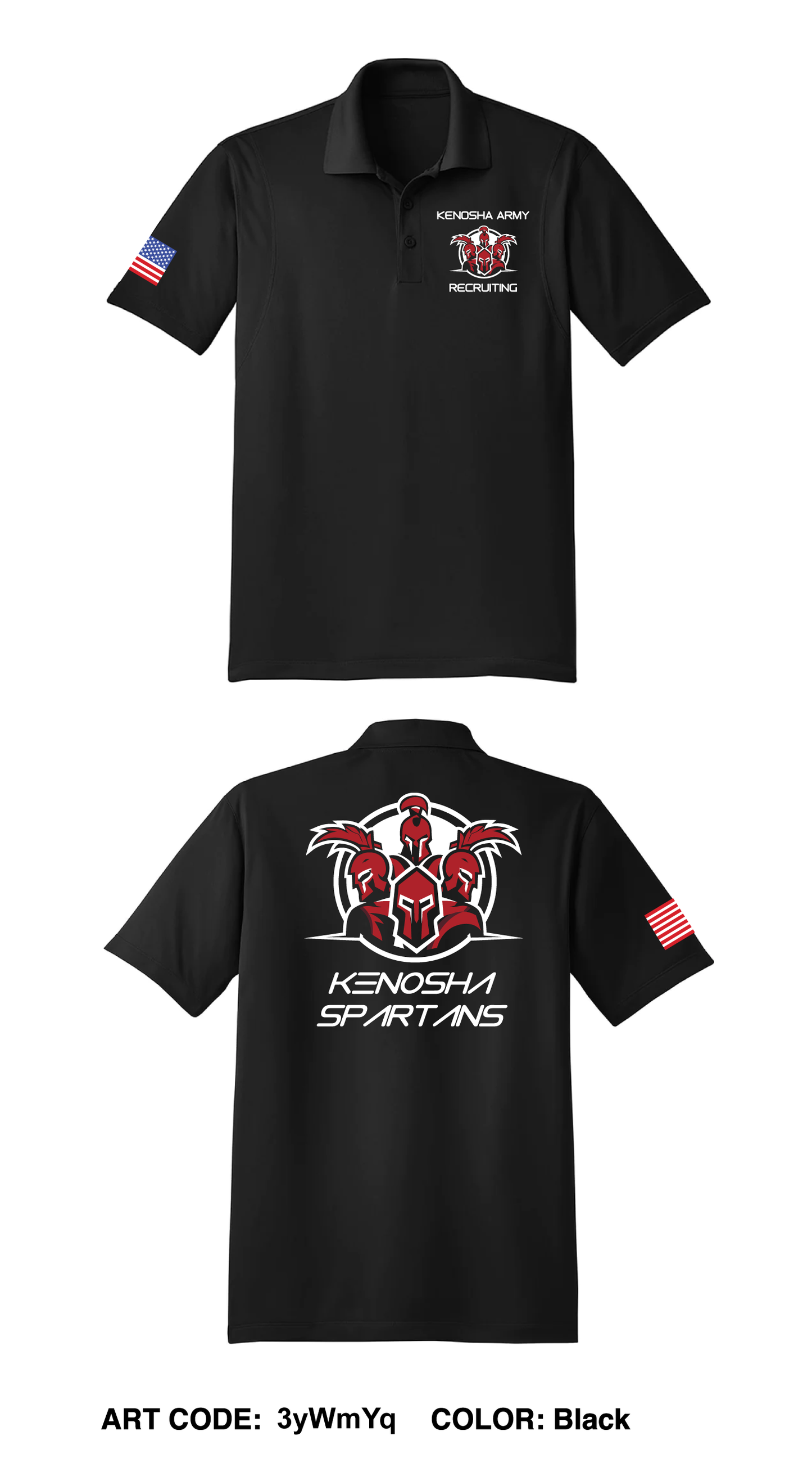 Kenosha Army Recruiting Station Core Men's SS Performance Polo
