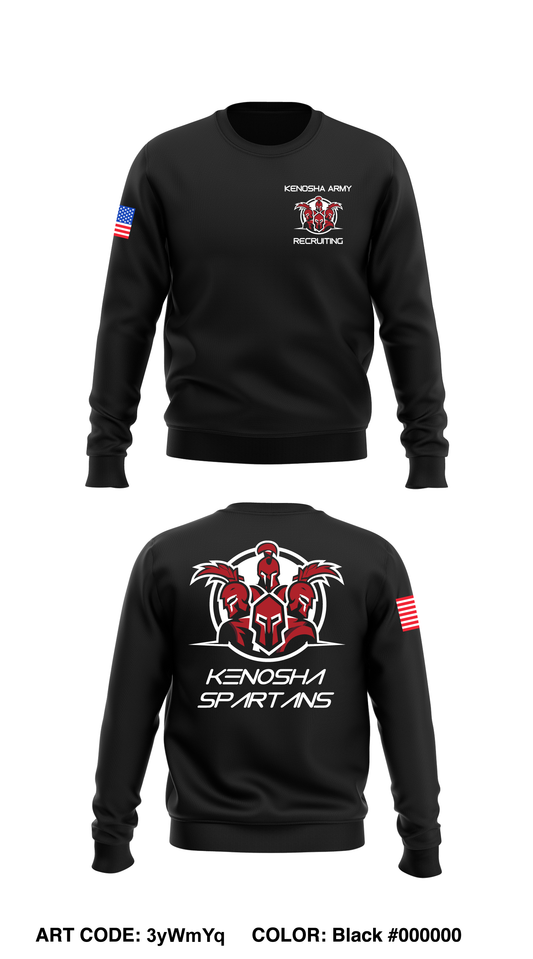Kenosha Army Recruiting Station Core Men's Crewneck Performance Sweatshirt