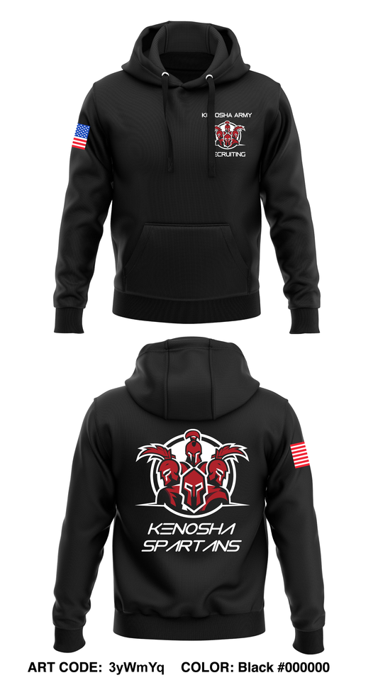 Kenosha Army Recruiting Station Core Men's Hooded Performance Sweatshirt