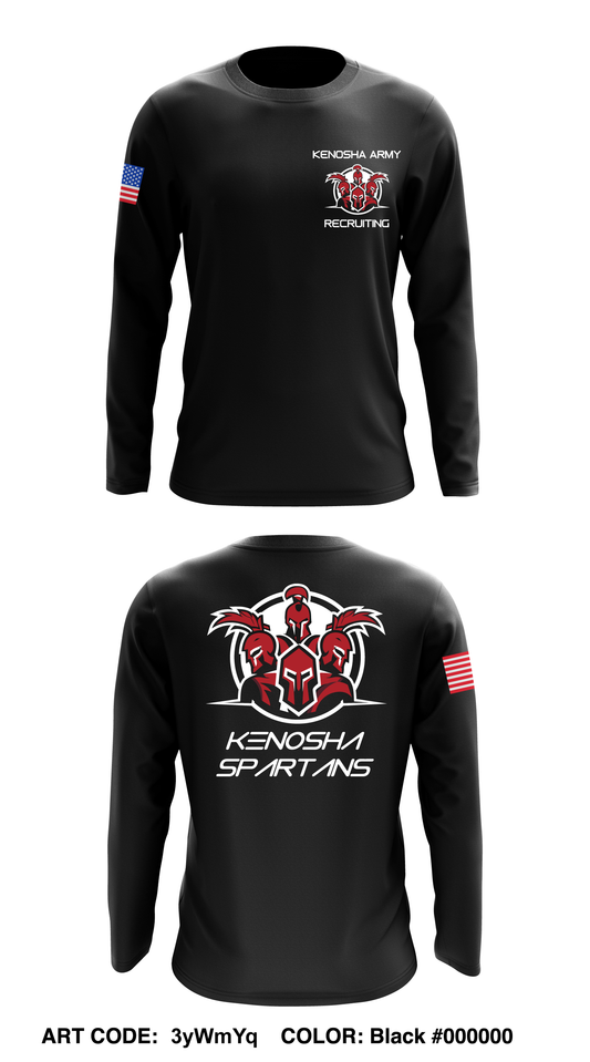 Kenosha Army Recruiting Station Core Men's LS Performance Tee