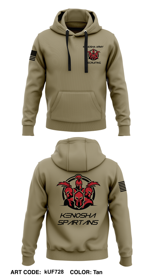 Kenosha Army Recruiting Station Core Men's Hooded Performance Sweatshirt