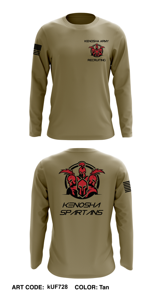 Kenosha Army Recruiting Station Core Men's LS Performance Tee