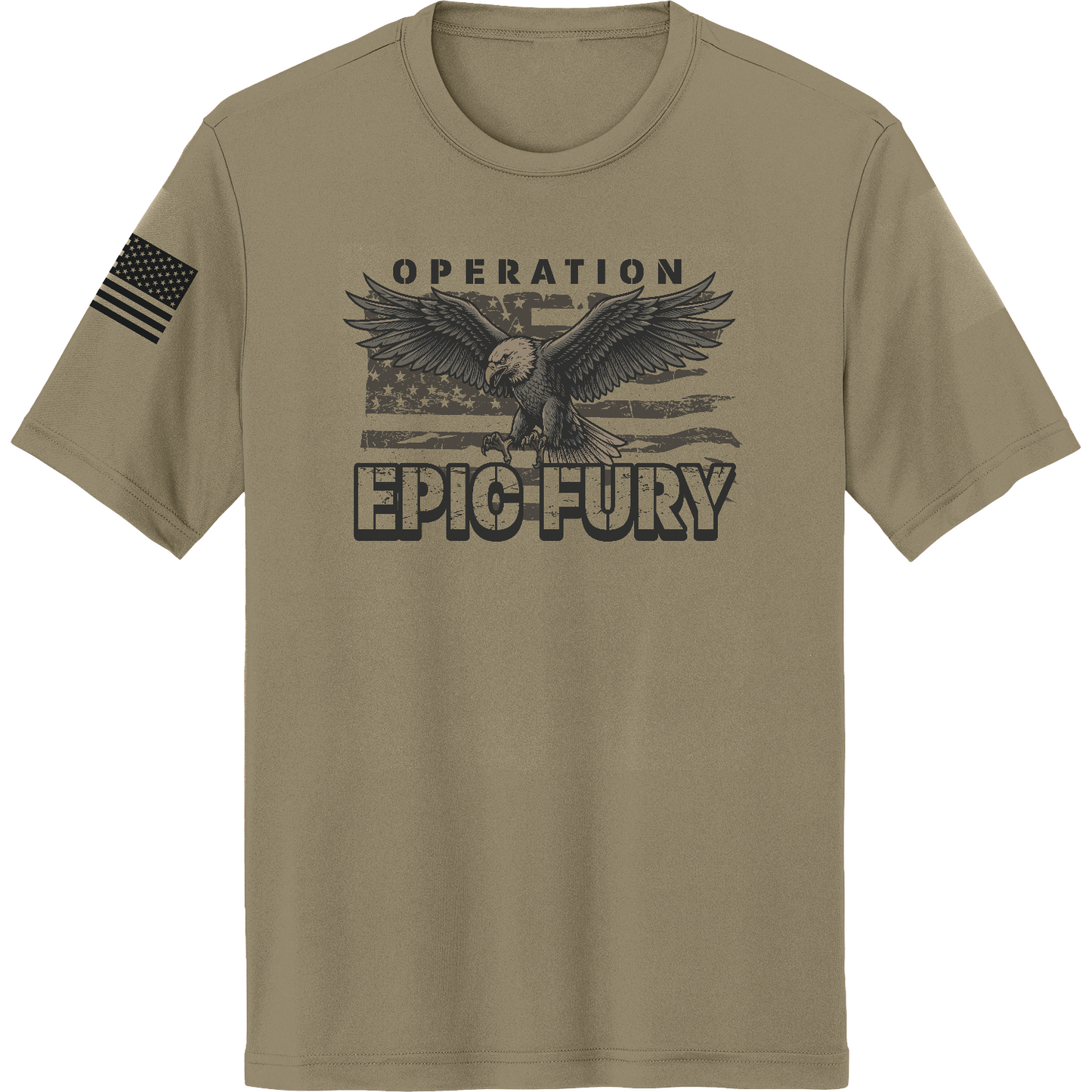 Operation Epic Fury Hi-Tech SS Performance Tee - Eagle Flag