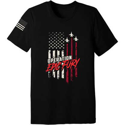 Operation Epic Fury Comfort Unisex Triblend SS Tee - Flag