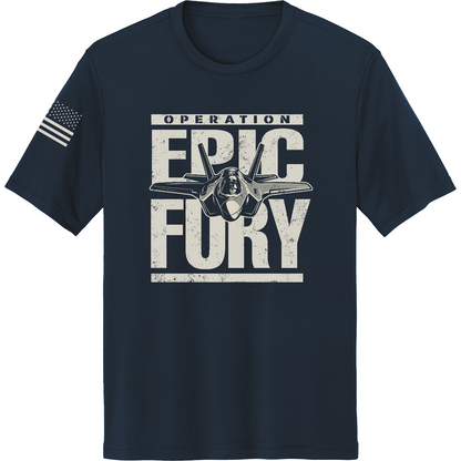CUSTOM Operation Epic Fury Hi-Tech SS Performance Tee - Plane