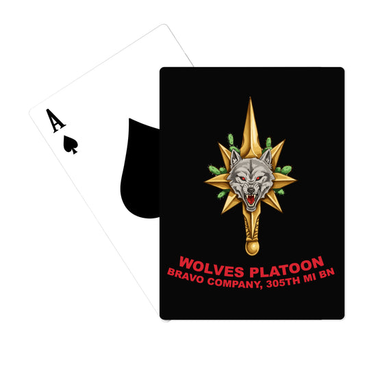 Wolves Platoon, Bravo Company 305th MI BN Playing Cards - H9LWCT