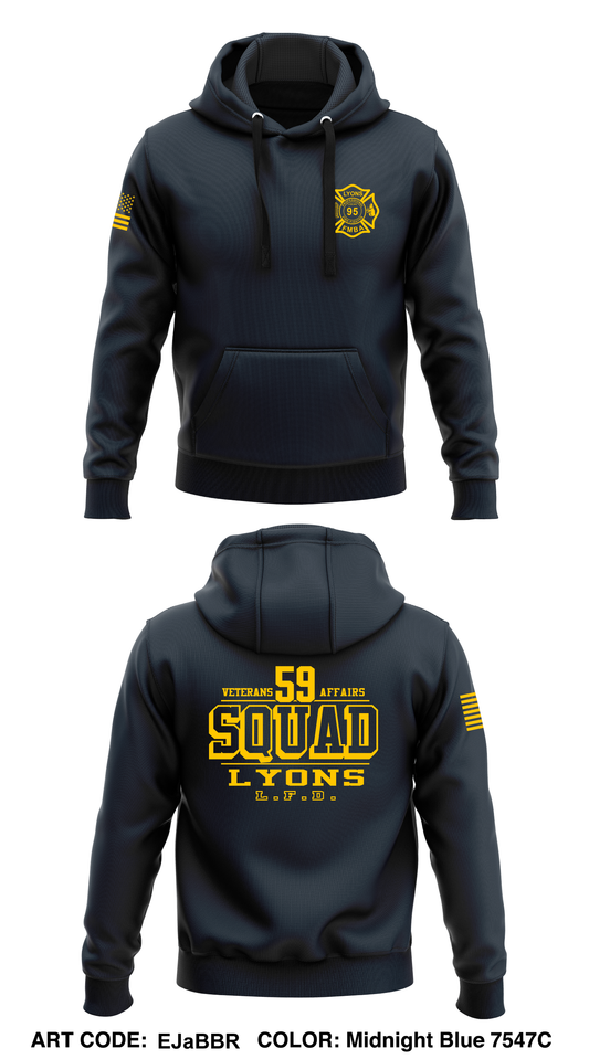 Lyons Fire Department  Core Men's Hooded Performance Sweatshirt - EJaBBR
