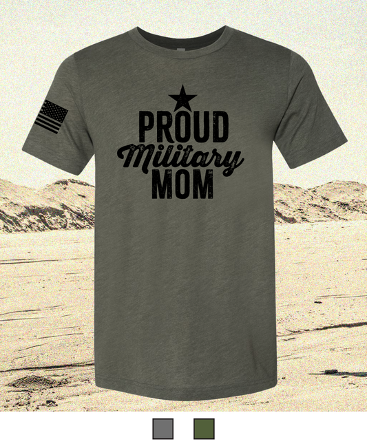 CUSTOM Emblem Mother's Day Series - Comfort Unisex Triblend SS Tee - Proud Military Mom