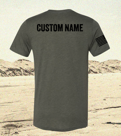 CUSTOM Emblem Mother's Day Series - Comfort Unisex Triblend SS Tee - Proud Military Mom