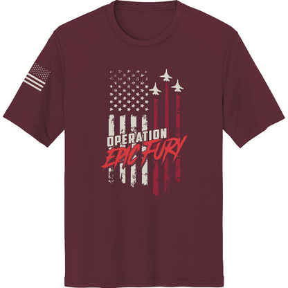 CUSTOM Operation Epic Fury Hi-Tech SS Performance Tee - Flag