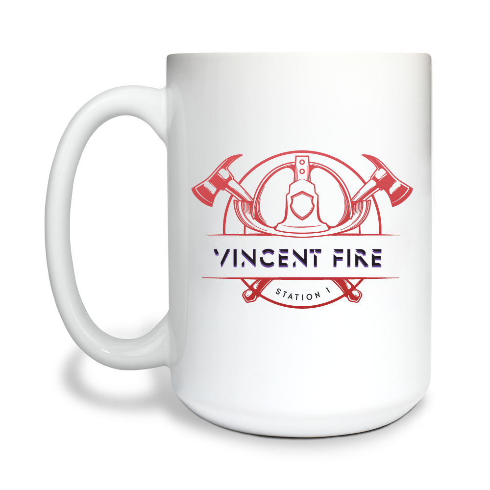 Vincent Fire Department 15 oz White Ceramic Mug - 9T9qBX