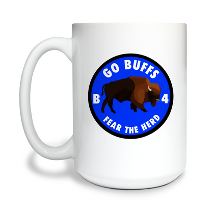 4th REG, BTD 15 oz White Ceramic Mug - UeezZb