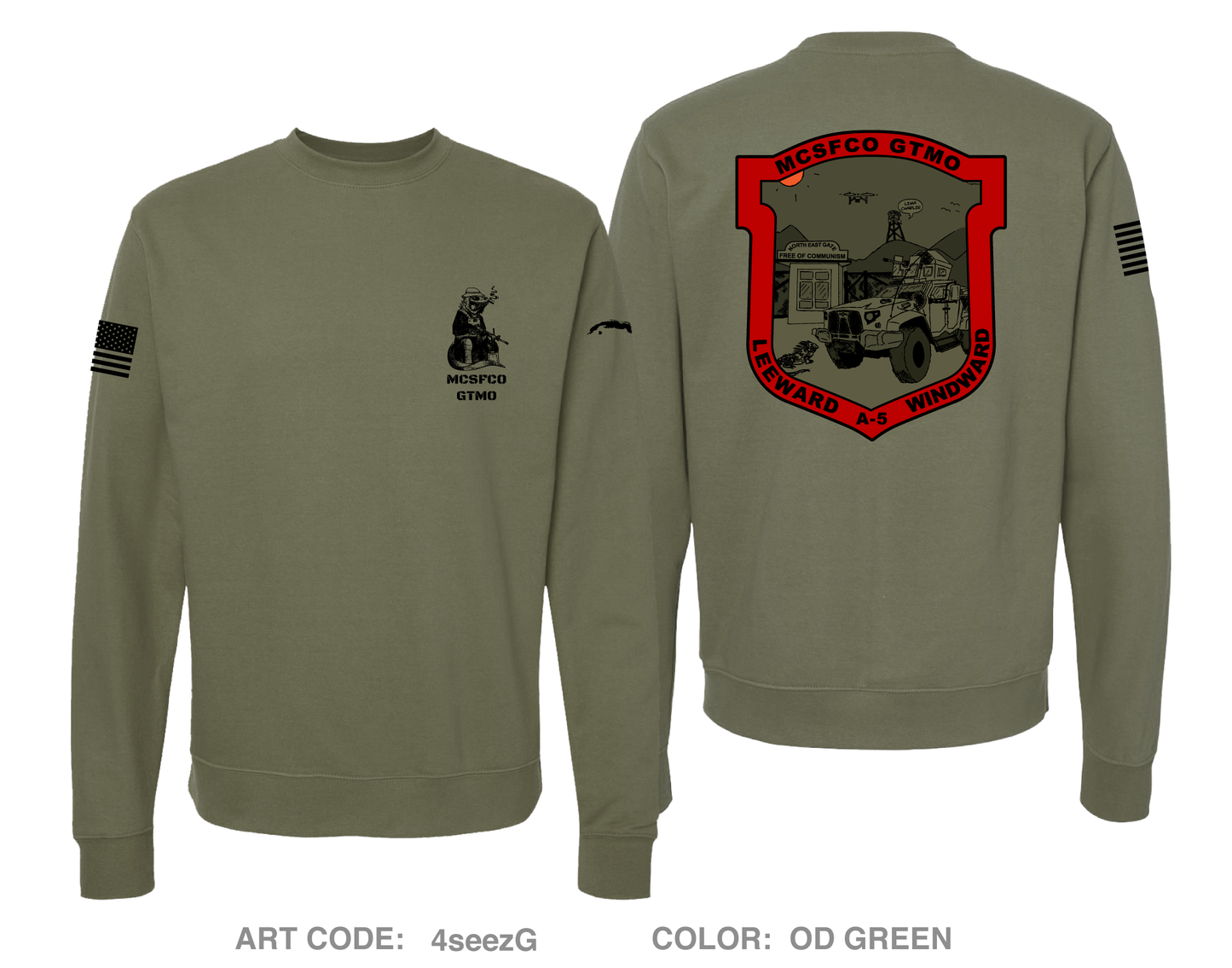 MCSFCO GTMO Comfort Unisex Crewneck Sweatshirt - 4seezG