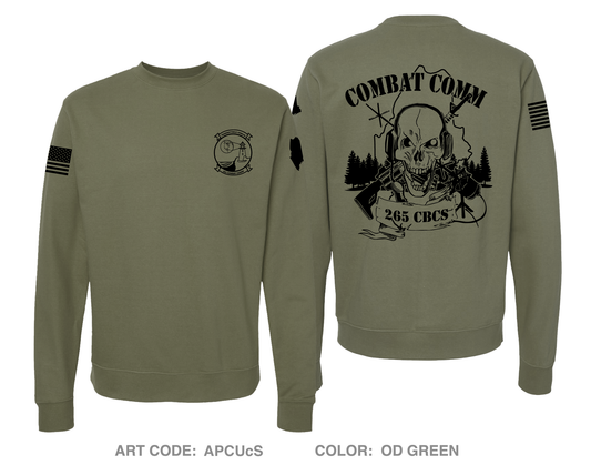 265 COMBAT COMMUNICATIONS SQUADRON Comfort Unisex Crewneck Sweatshirt - APCUcS