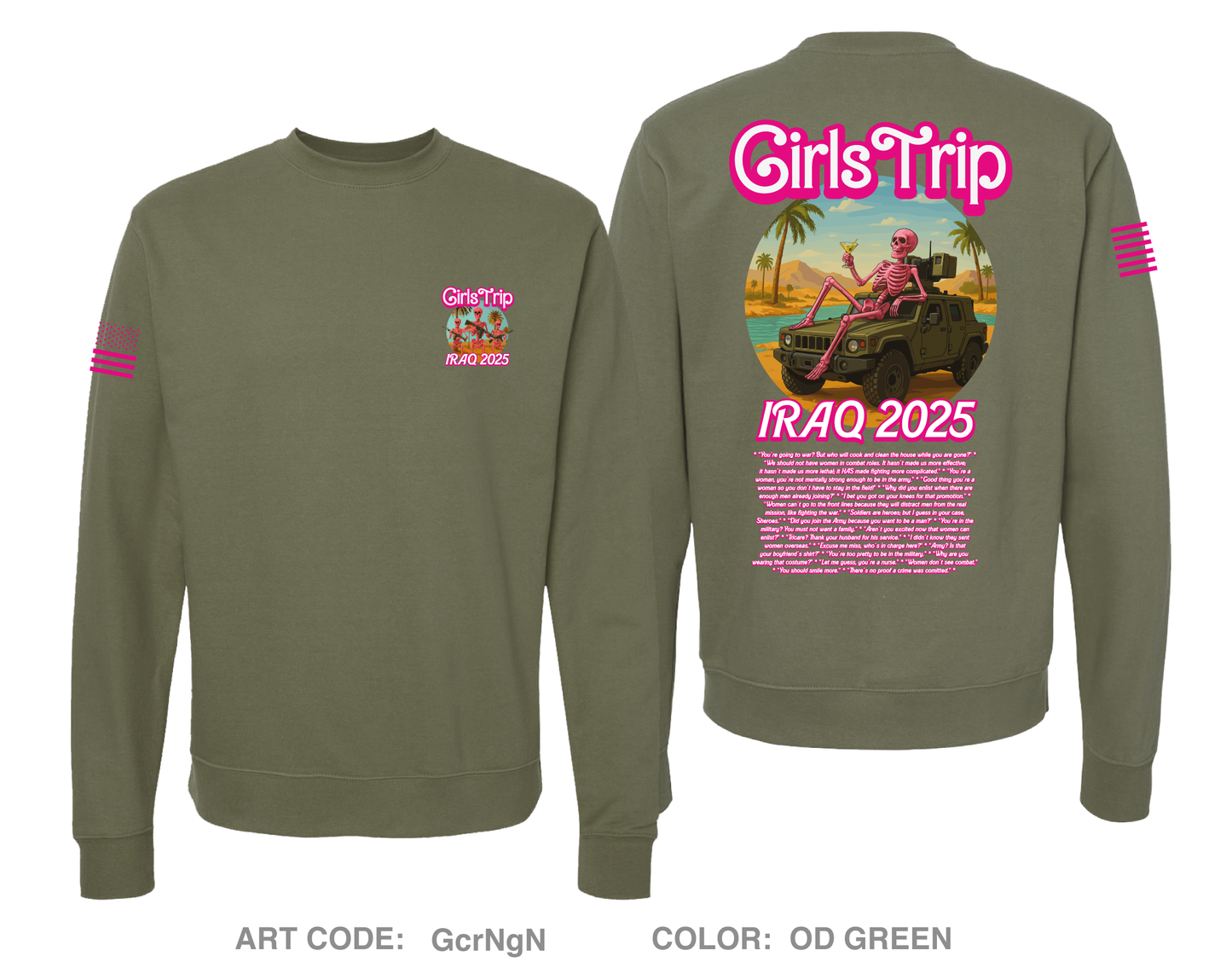 Iraq 2025 Girls Trip Comfort Unisex Crewneck Sweatshirt - GcrNgN