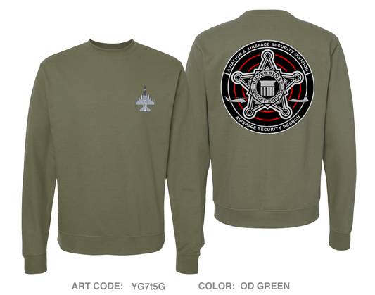 Airspace Security Branch Comfort Unisex Crewneck Sweatshirt - YG7t5G