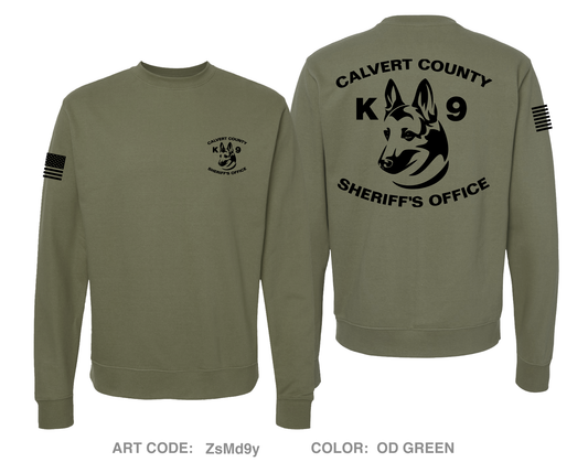Calvert County Sheriff's Office K-9 Unit Comfort Unisex Crewneck Sweatshirt - ZsMd9y
